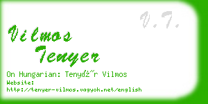 vilmos tenyer business card